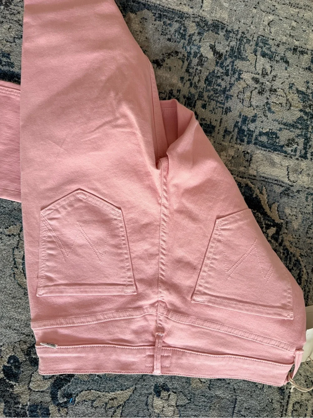 MOTHER Straight-Leg High-Rise Jeans in Dusty Pink - Picture 9 of 9